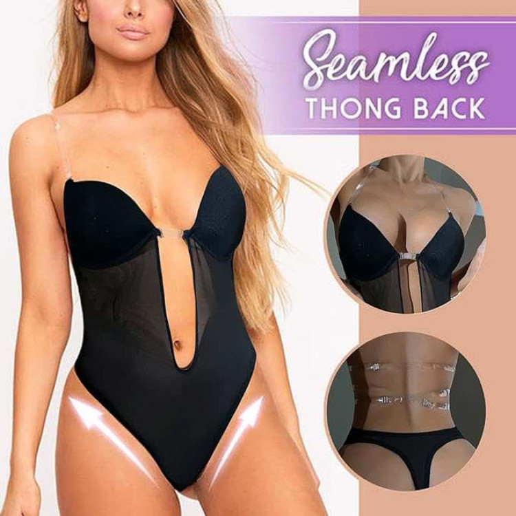 Ολόσωμο κορμάκι σύσφιξης με στηθόδεσμο- Μαύρο