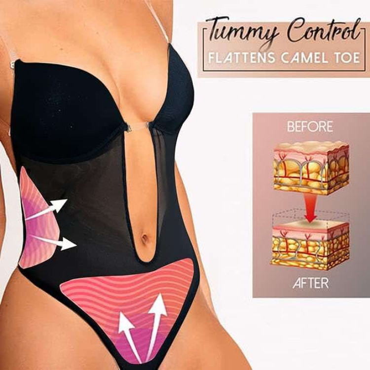 Ολόσωμο κορμάκι σύσφιξης με στηθόδεσμο- Μαύρο