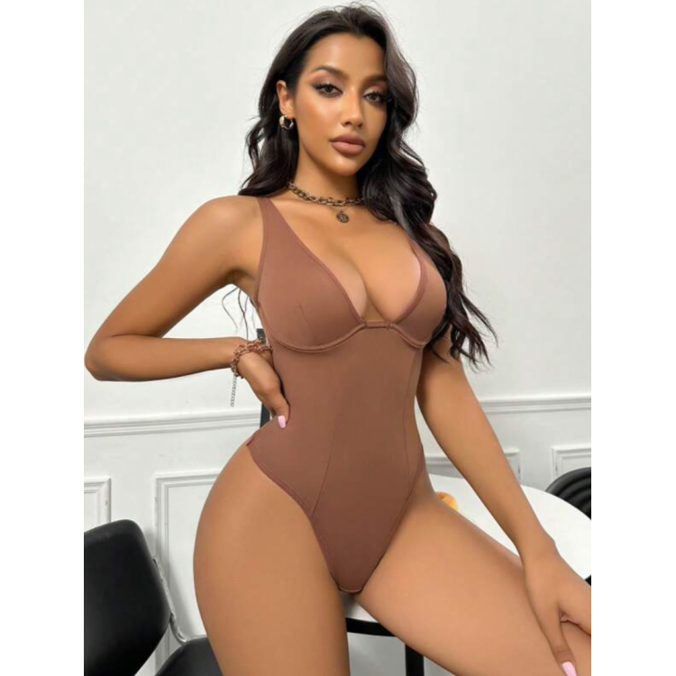 Καφέ Κορσές ολόσωμο κορμάκι