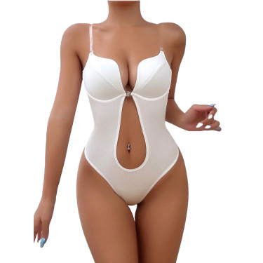 Ολόσωμος κορσές σύσφιξης στήθους - Λευκός
