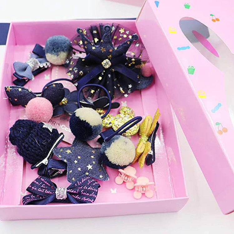 Σετ με αξεσουάρ για τα μαλλιά σε κουτί - Μπλε