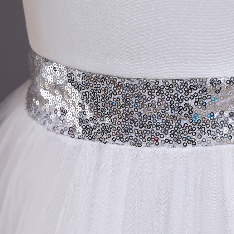 Παιδικό Φορεματάκι με ουρά για Events - Λευκό