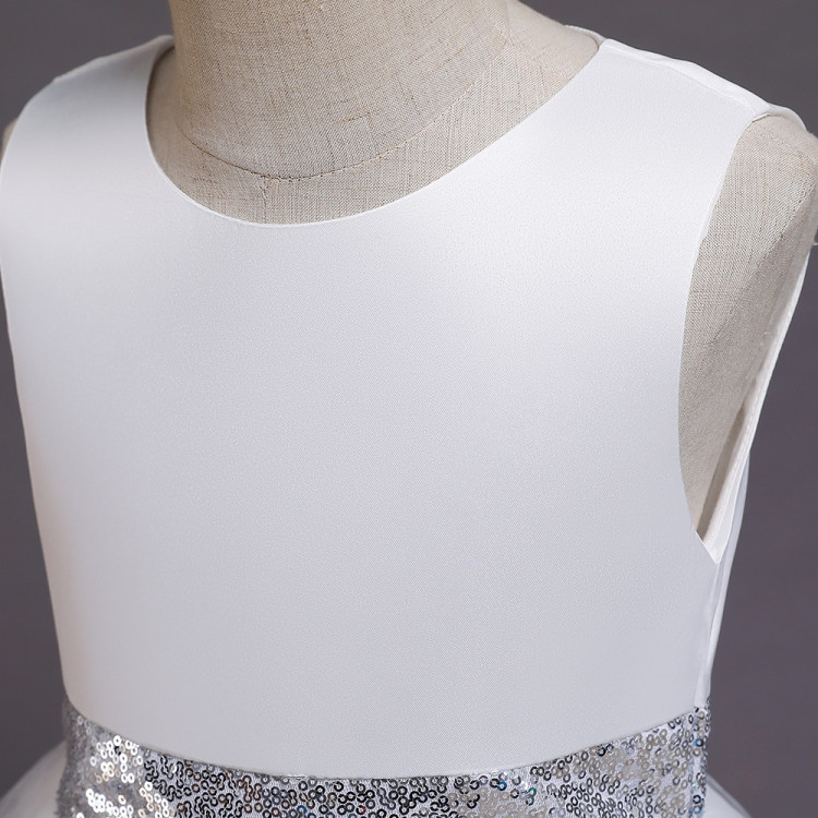 Παιδικό Φορεματάκι με ουρά για Events - Λευκό