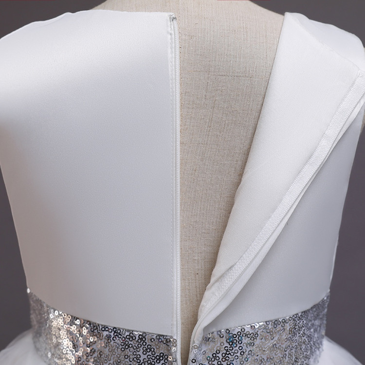 Παιδικό Φορεματάκι με ουρά για Events - Λευκό