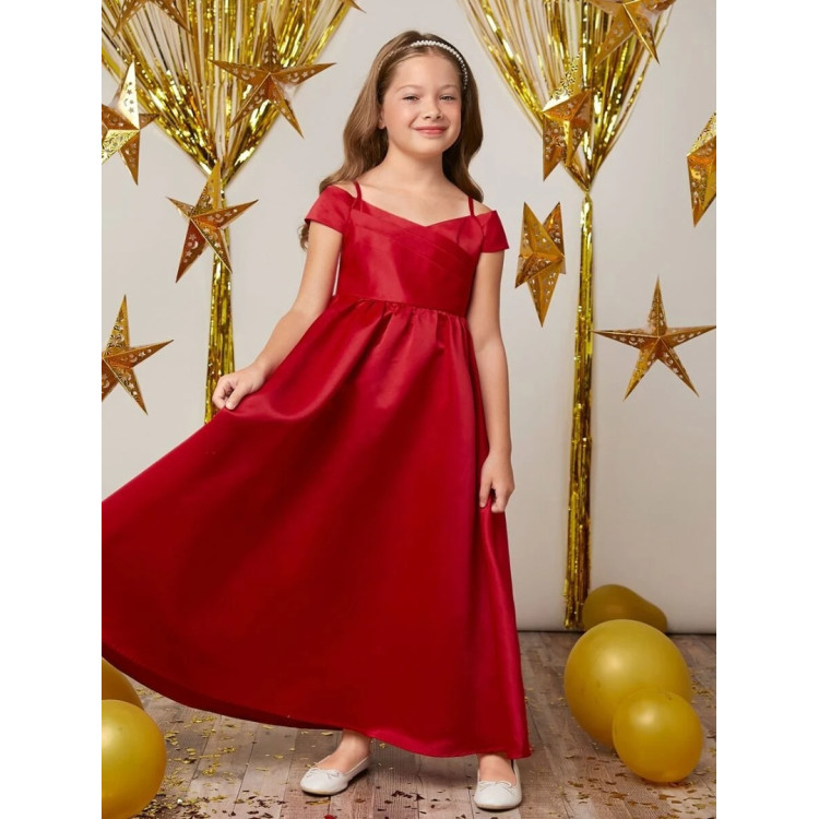 Φόρεμα Παιδικό μακρύ για πάρτι - Κόκκινο