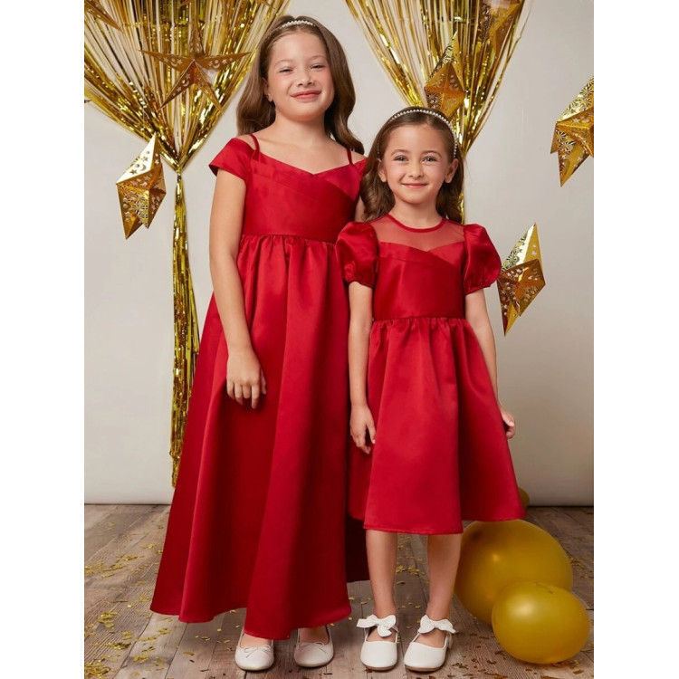Φόρεμα Παιδικό μακρύ για πάρτι - Κόκκινο