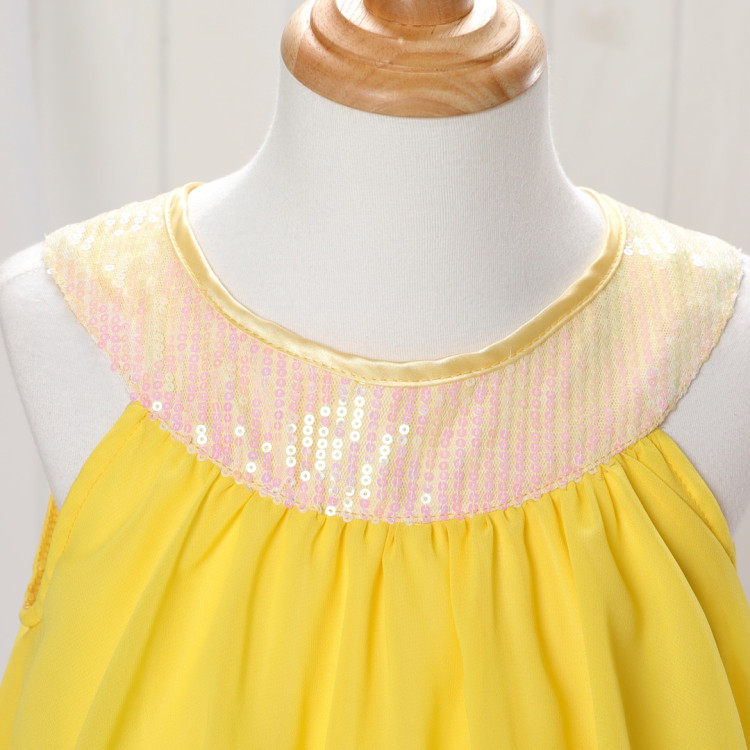 Φορεματάκι παιδικό για events - Κίτρινο