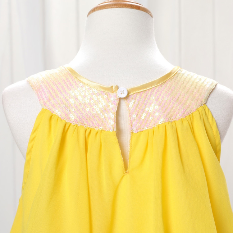 Φορεματάκι παιδικό για events - Κίτρινο