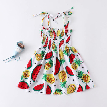 Φορεματάκι Παιδικό - Λευκό με Φρούτα
