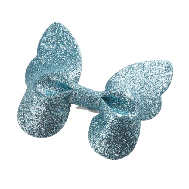Sequined Butterfly Hairpin - Light Blue