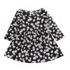 Παιδικό Φορεματάκι καθημερινό Μαύρο με Λουλουδάκια