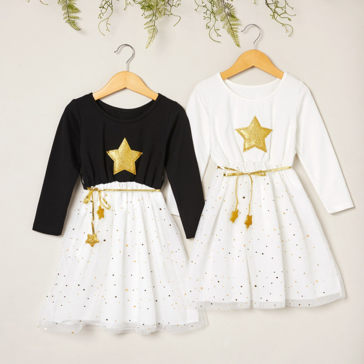 Golden Stars Παιδικό Φορεματάκι - Μαύρο Golden Stars Παιδικό Φορεματάκι - Μαύρο