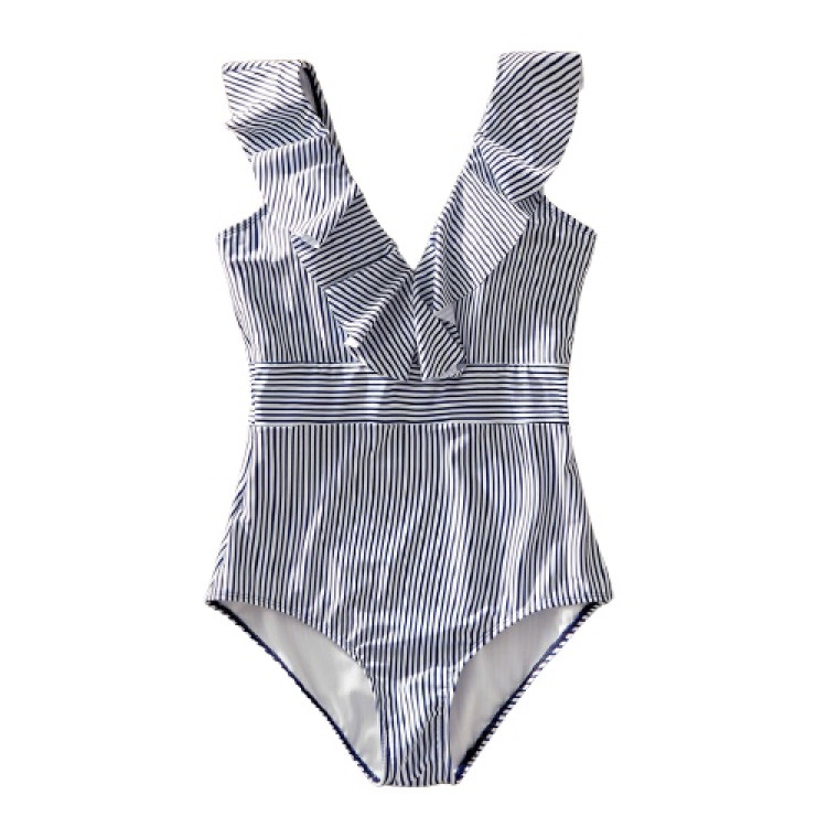 Striped Print Matching Swimsuits