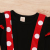 Βρεφικό Φορεματάκι κόκκινο με μαύρο μπλουζάκι
