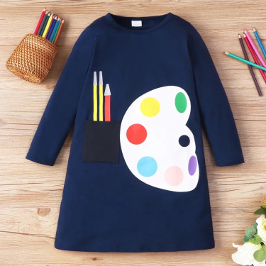 Παιδικό Φορεματάκι Pigment Plate - Μπλε