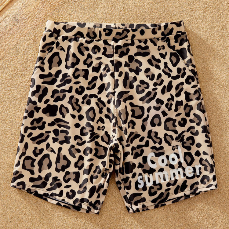 Παιδικό και αντρικό μαγιό για αγόρι ή πατέρα - Leopard