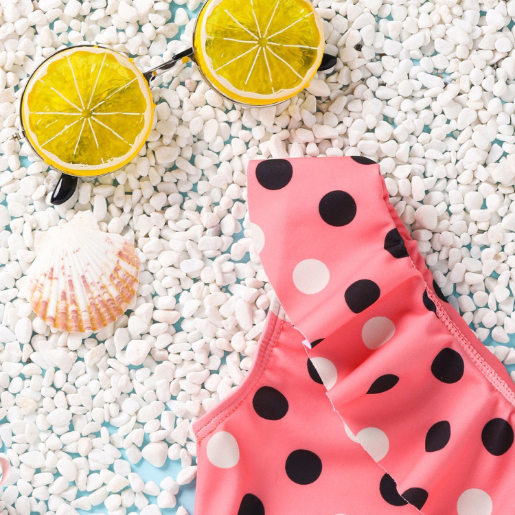 Παιδικό μαγιό για κοριτσάκια Πουά Ροζ