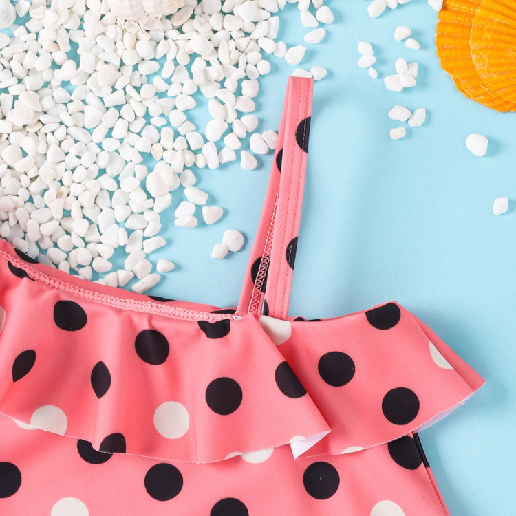 Παιδικό μαγιό για κοριτσάκια Πουά Ροζ