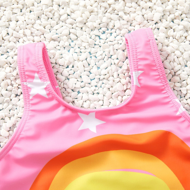 2pcs Girl Rainbow and Stars Swimwear