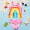 2pcs Girl Rainbow and Stars Swimwear