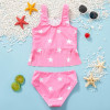 2pcs Girl Rainbow and Stars Swimwear