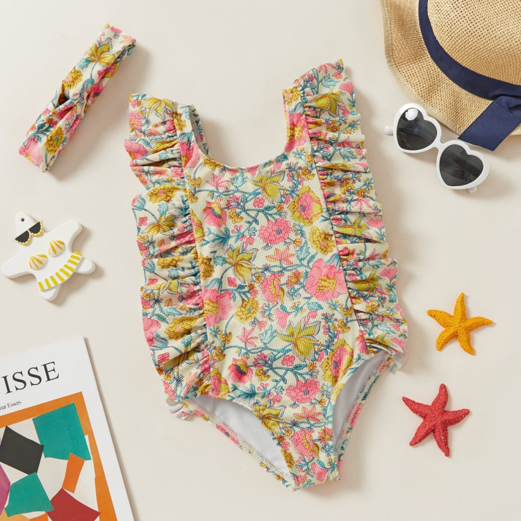 Παιδικό μαγιό για κοριτσάκια Μπεζ