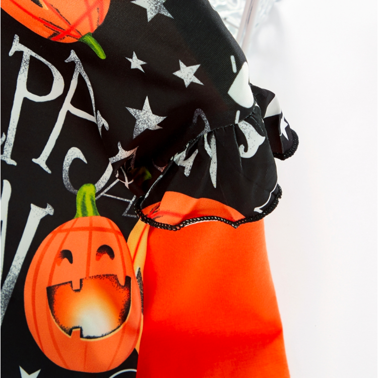 Halloween Φορεματάκι Stylish Pumpkin Stars - Μαύρο Halloween Φορεματάκι Stylish Pumpkin Stars - Μαύρο