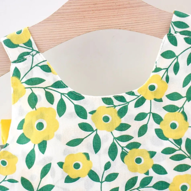 Παιδικό Φορεματάκι Κίτρινο -  με καπελάκι