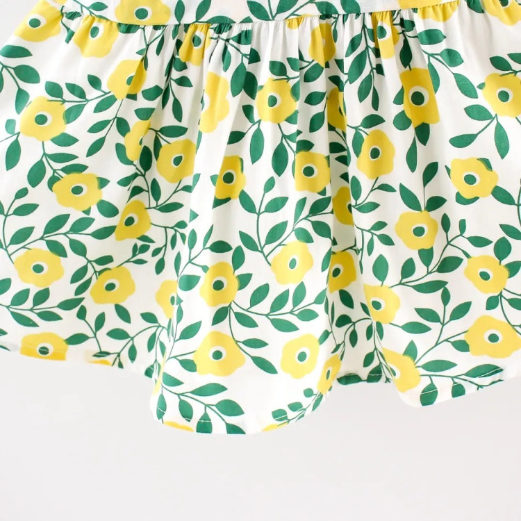 Παιδικό Φορεματάκι Κίτρινο -  με καπελάκι