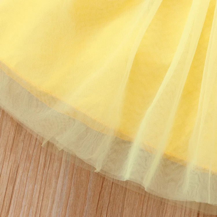 Σετ Φορεματάκι και κορδέλα Χιονάτη  - Κίτρινο