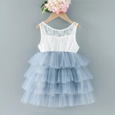 Φορεματάκι tutu - Λευκό - Γαλάζιο
