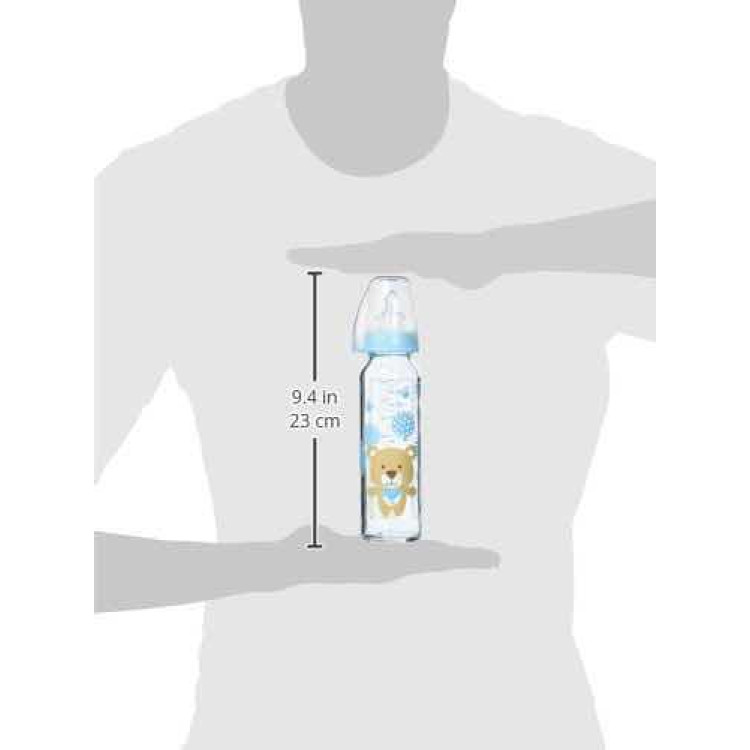 Standard Glass Bottle Silicone 0-6 Months Boy 125ml