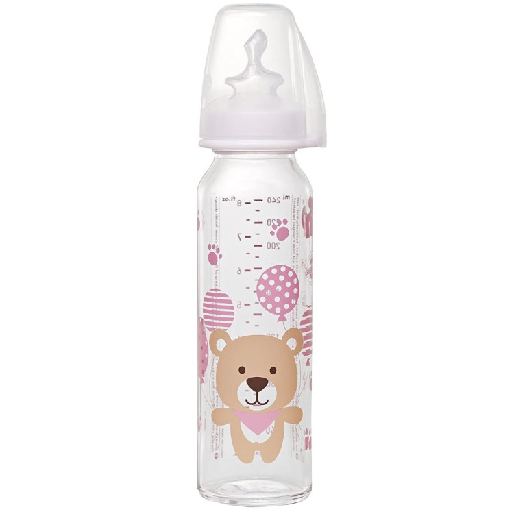 Standard Glass Bottle Silicone 6+ Months Girl 250ml