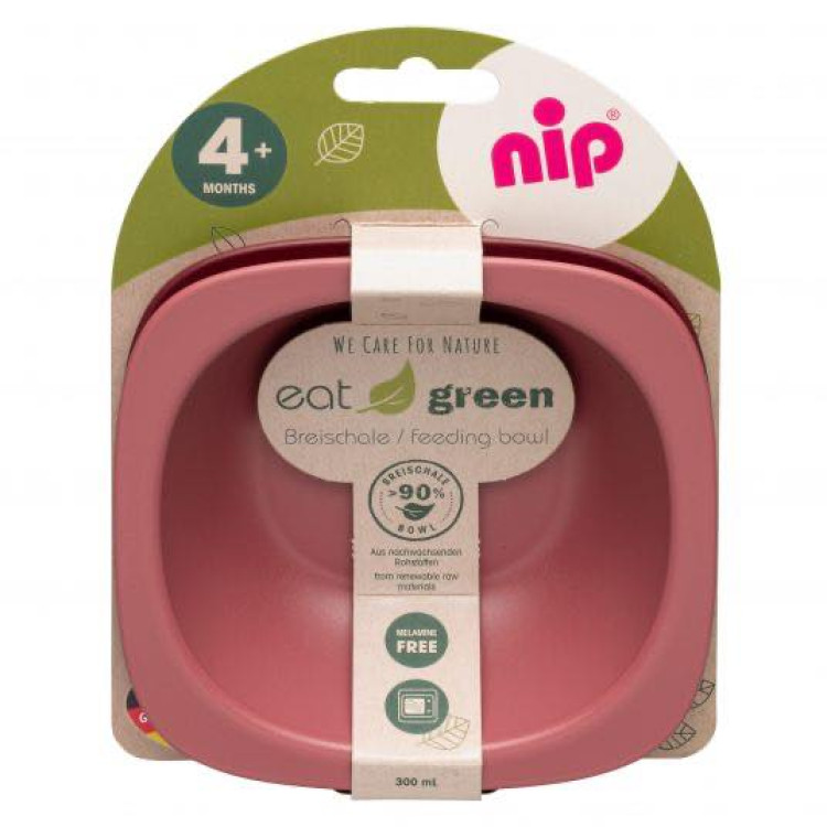 Eat Green feeding bowl Red set of 2