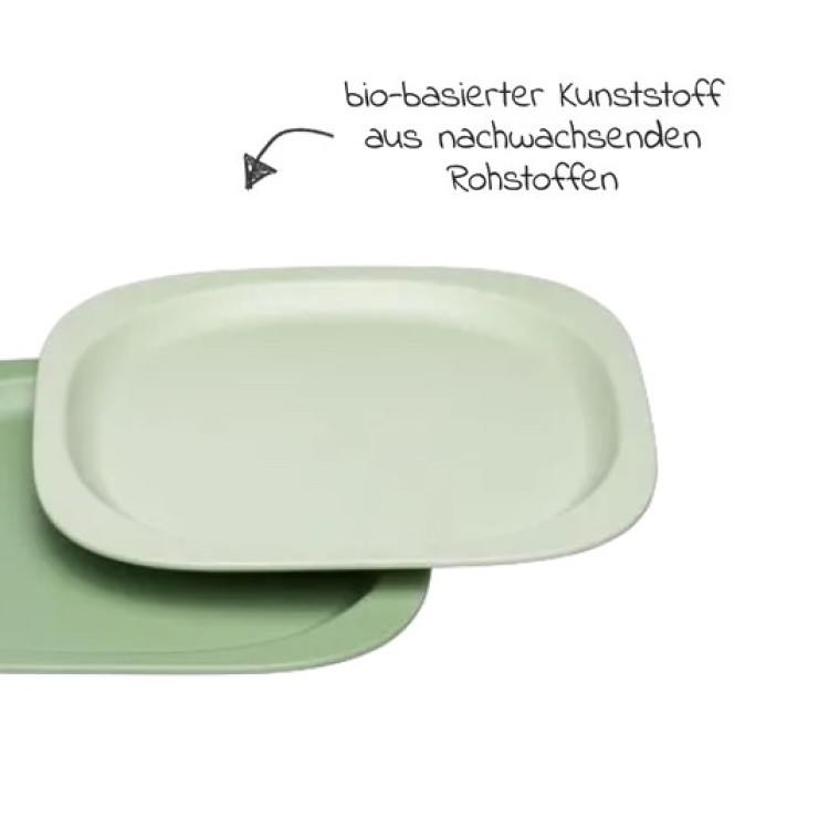 Nip Childrens plate 2 pack eat green - from renewable raw materials Nip Childrens plate 2 pack eat green - from renewable raw materials