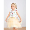 Φορεματάκι Flower παιδικό για Πάρτι - Μπεζ