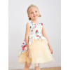 Φορεματάκι Flower παιδικό για Πάρτι - Μπεζ