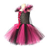 Παιδική στολή Μικρή Μαγισσούλα Φόρεμα με καπέλο - Μαύρο Ροζ