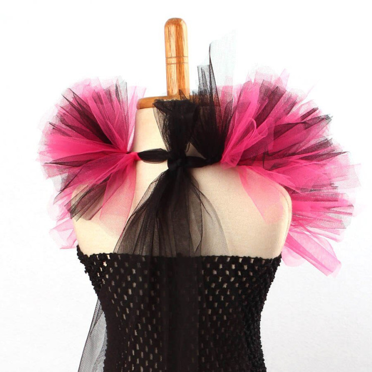 Παιδική στολή Μικρή Μαγισσούλα Φόρεμα με καπέλο - Μαύρο Ροζ