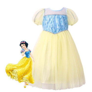  Μικρή χιονάτη στολή παιδική Κίτρινη