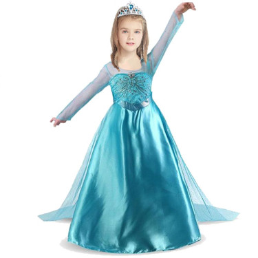 Πριγκίπισσα του πάγου Παιδική στολή Μπλε