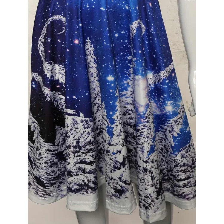 Χριστουγεννιάτικο Παιδικό Φορεματάκι μπλε