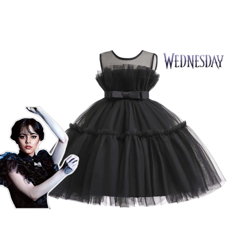 Παιδική στολή Wednesday Addams Dance Dress - Μαύρη