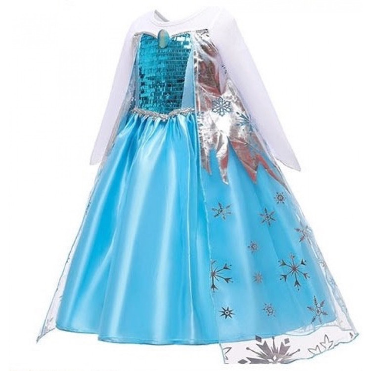 Παιδική πριγκιπική στολή Πριγκίπισσα του πάγου - Γαλάζια