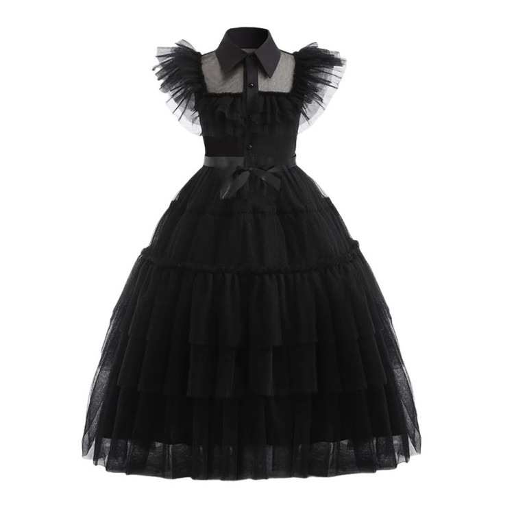 Παιδική στολή της Wednesday Addams - Μαύρη