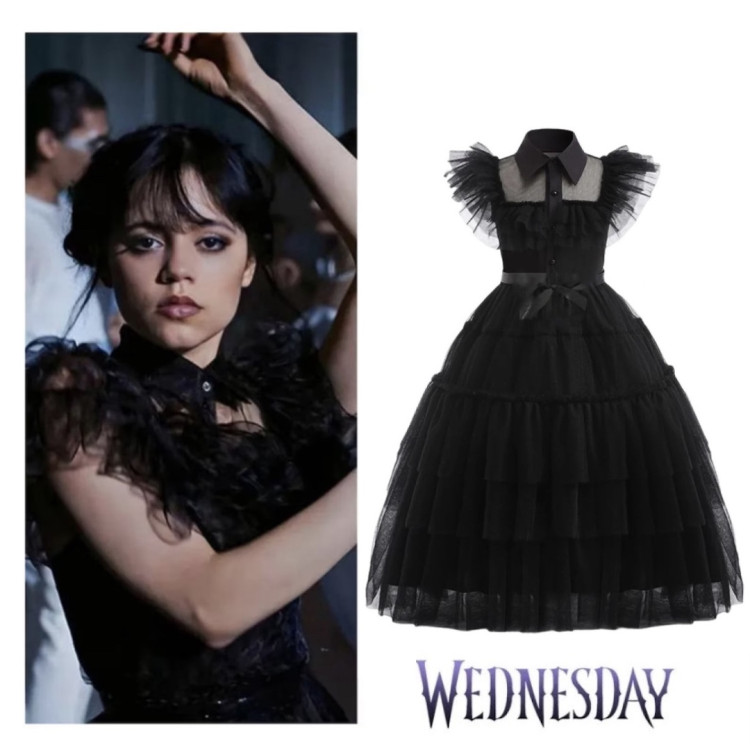 Παιδική στολή της Wednesday Addams - Μαύρη