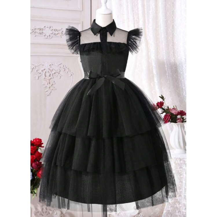 Παιδική στολή της Wednesday Addams - Μαύρη