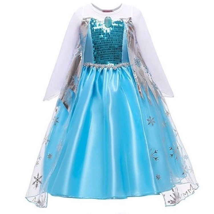 Παιδική πριγκιπική στολή Πριγκίπισσα του πάγου - Γαλάζια