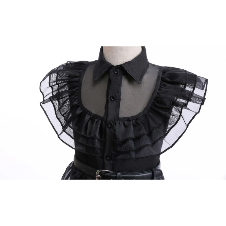 Σετ απο 5 κομματια Wednesday Addams Παιδική στολή  - Μαύρη