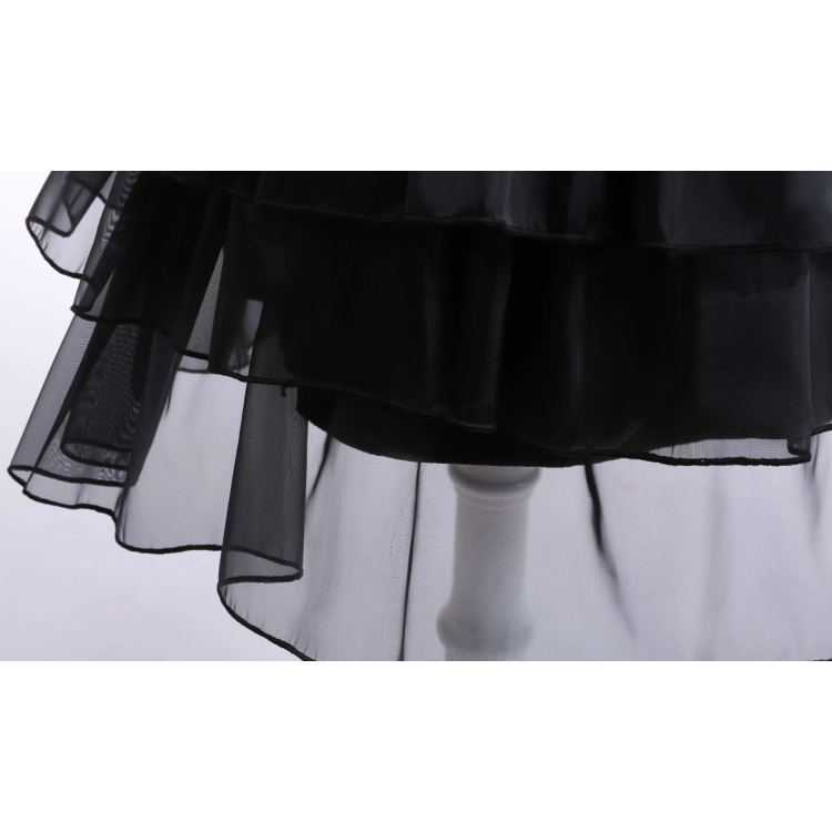 Σετ απο 5 κομματια Wednesday Addams Παιδική στολή  - Μαύρη